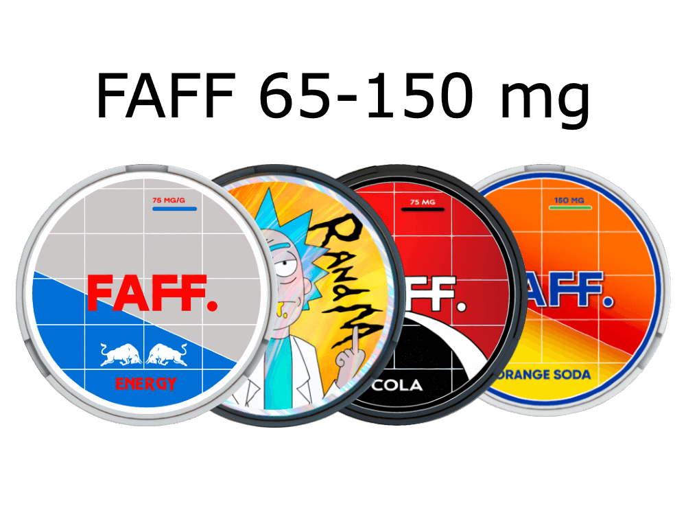 FAFF 65-150 mg никотина все вкусы