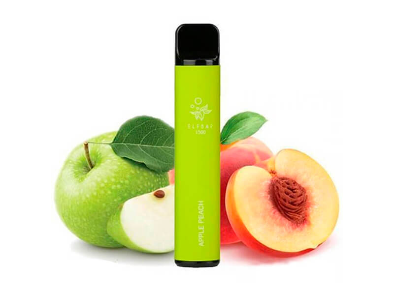 Elf Bar 1500 со вкусом персик с яблоком🍑🍏