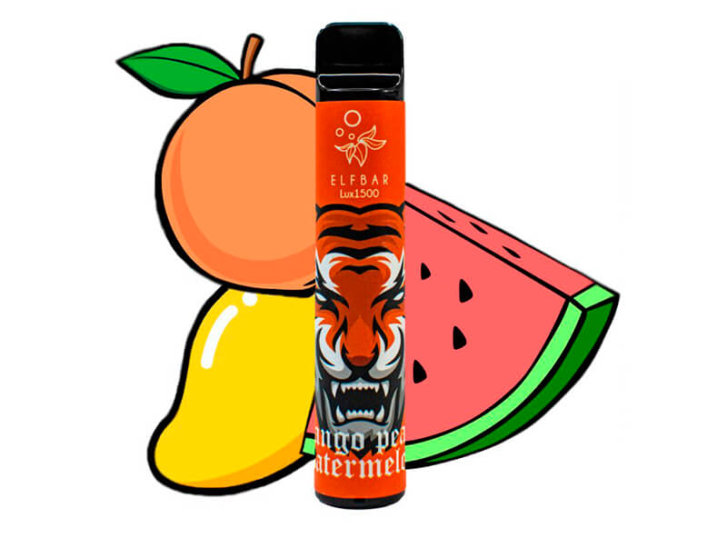 Elf Bar Lux 1500 со вкусом манго, персика и арбуза