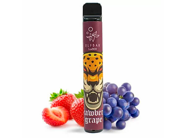 Elf Bar 800 со вкусом клубника с виноградом🍓🍇
