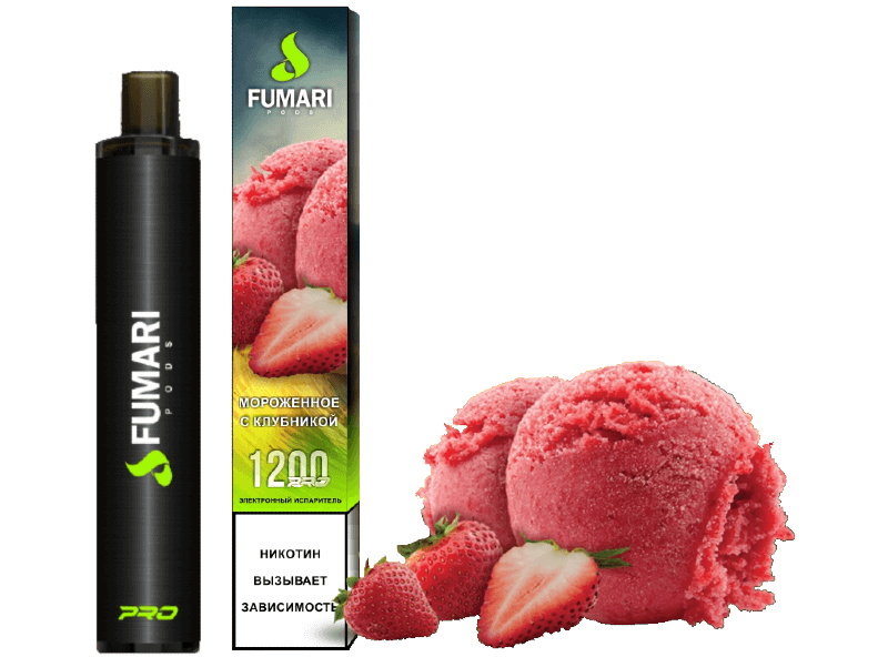 Fumari pods 1200 Мороженое с клубникой🍧
